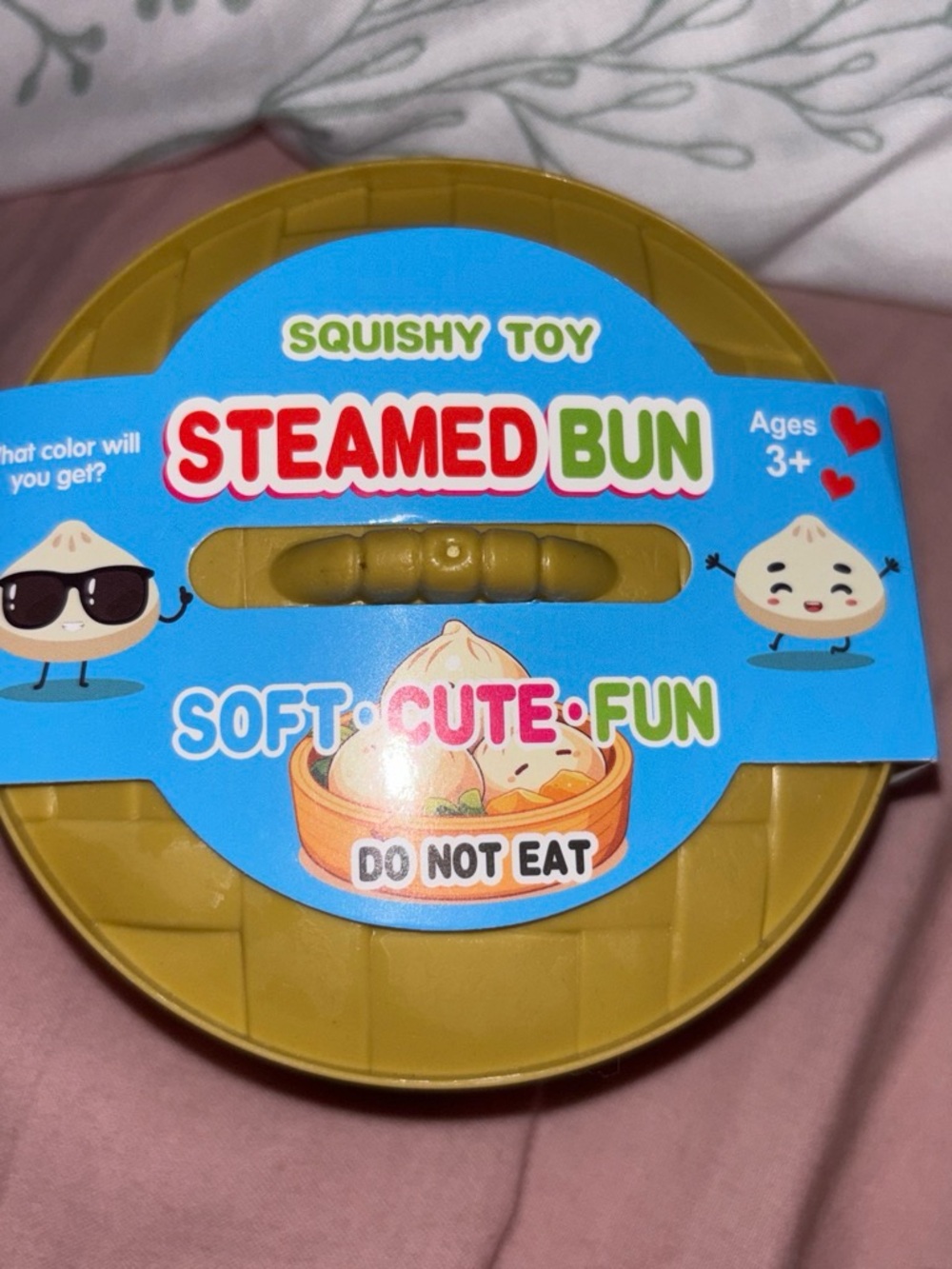 Steamed Bun Squishy Toy - pink
